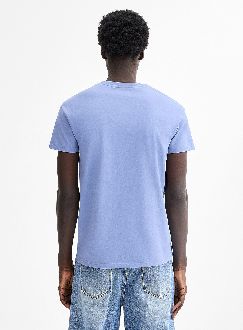 Djab White Crew-neck straight T-shirt DJAB 101 <b>Longline fit</b> for men