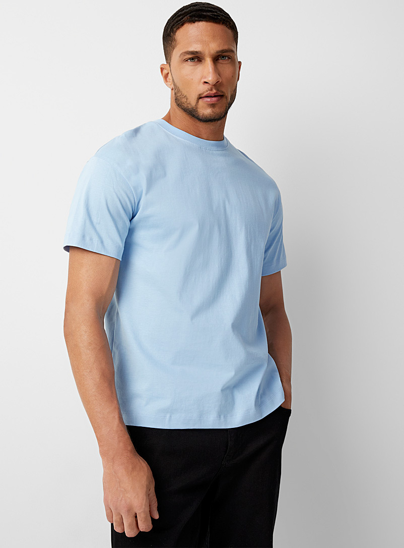 Le 31: Le t-shirt uni pur coton biologique Coupe confort Bleu pâle - Bleu ciel pour homme