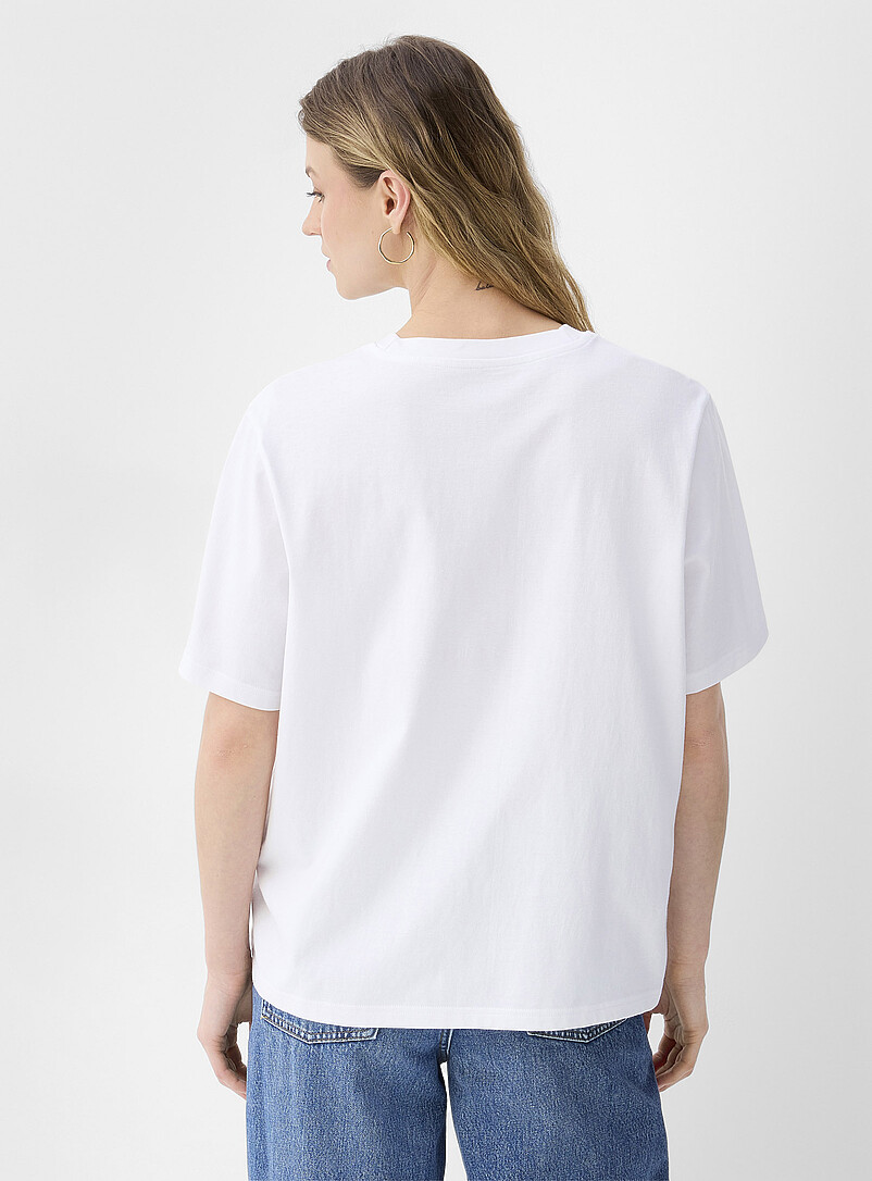 Ic&ocirc;ne Pink Decorated print loose boxy-fit T-shirt for women
