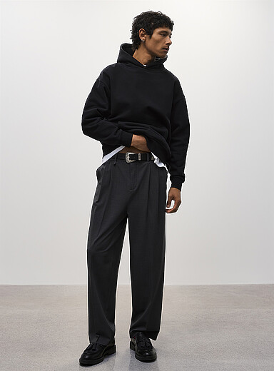 Djab Black Heavy fleece hoodie DJAB 101 <b>Oversized fit</b> for men