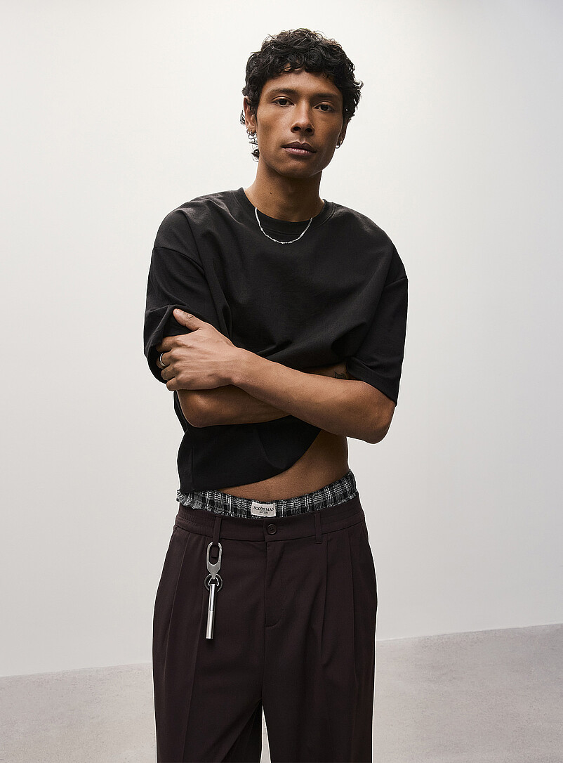 Djab Baby Blue Cropped solid T-shirt <b>Oversized fit</b> for men