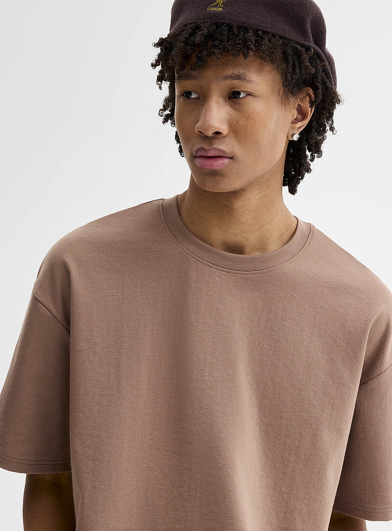 Djab Baby Blue Cropped solid T-shirt <b>Oversized fit</b> for men