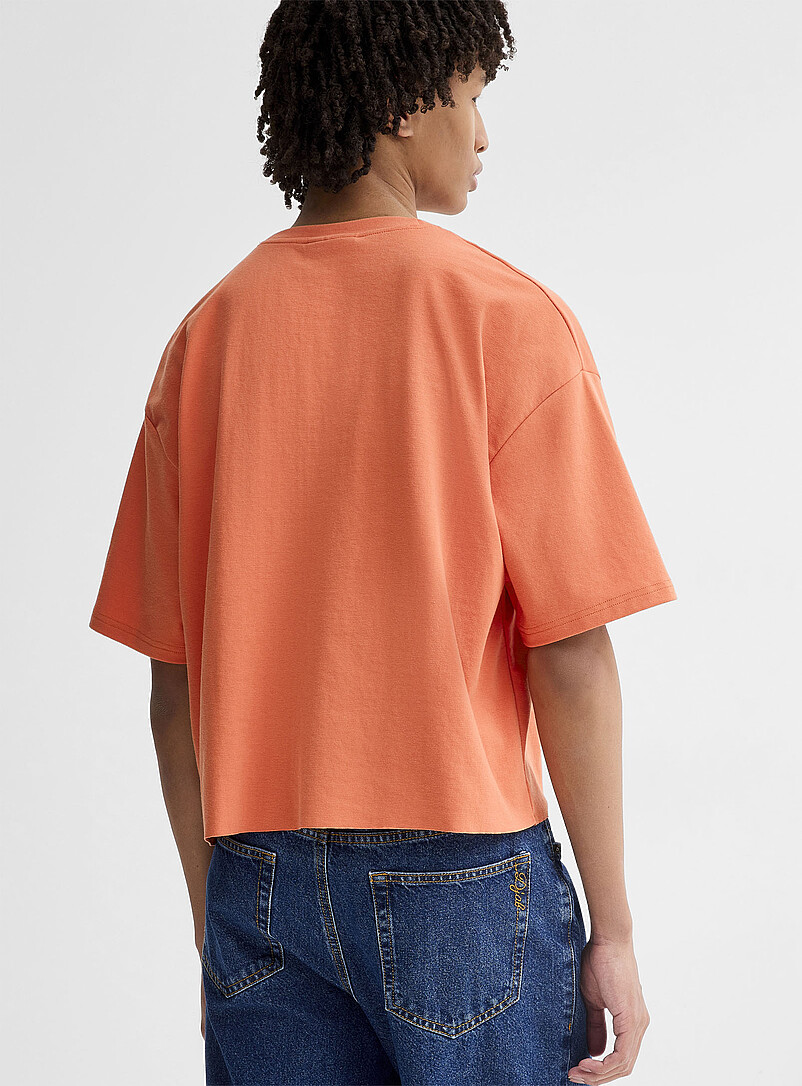 Djab Baby Blue Cropped solid T-shirt <b>Oversized fit</b> for men