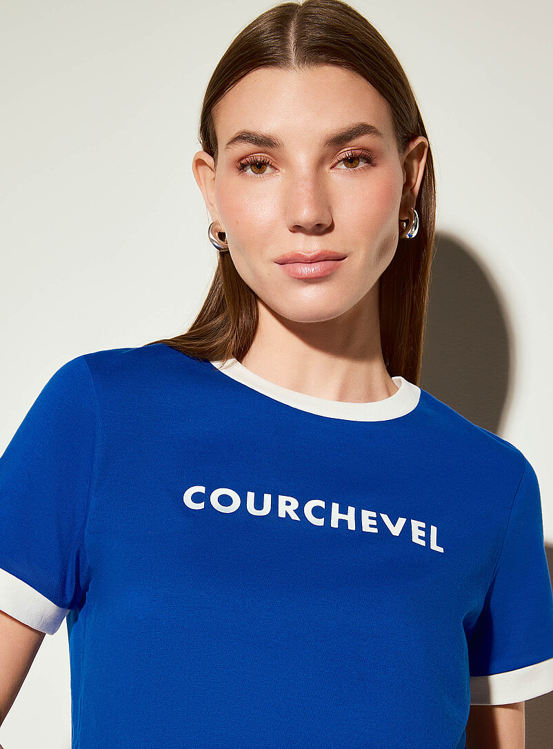 Ic&ocirc;ne: Le t-shirt passepoil&eacute; quartier parisien Vert pour femme