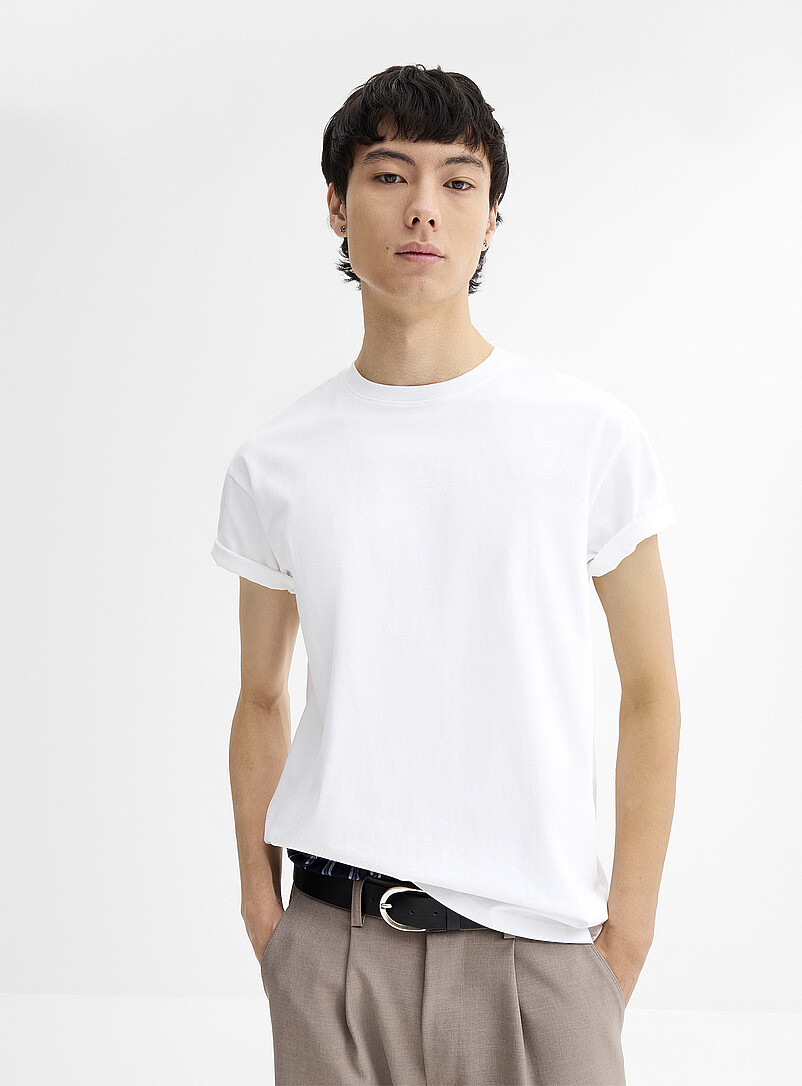 Crew-Neck Straight T-Shirt Djab 101 Longline Fit