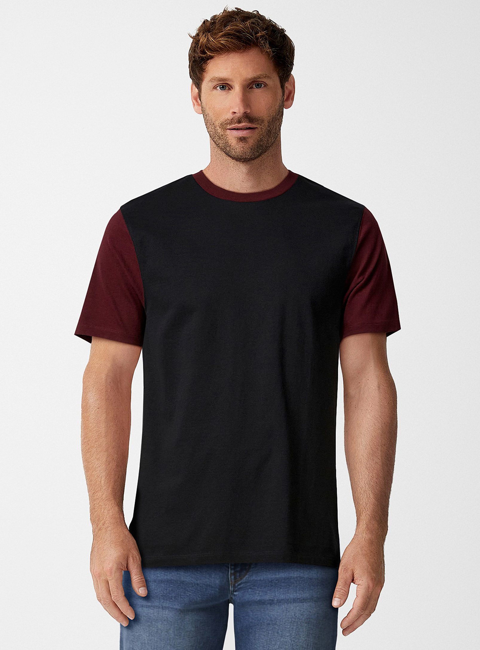 Le 31 Two-tone T-shirt In Black