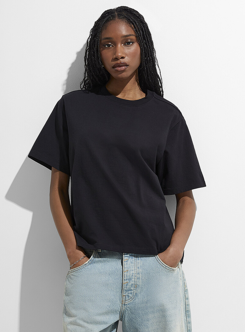 Organic cotton loose boxy-fit T-shirt product image (primary)