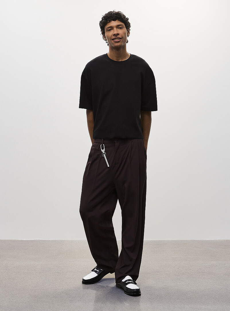 Cropped Solid T-Shirt Oversized Fit
