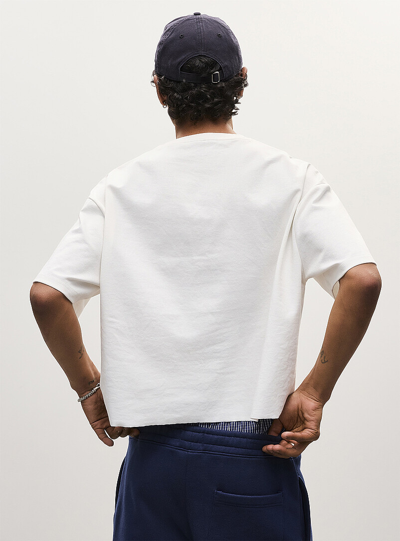 Cropped solid T-shirt Oversized fit product image 3