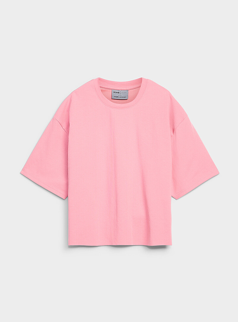 Cropped Solid T-Shirt Oversized Fit