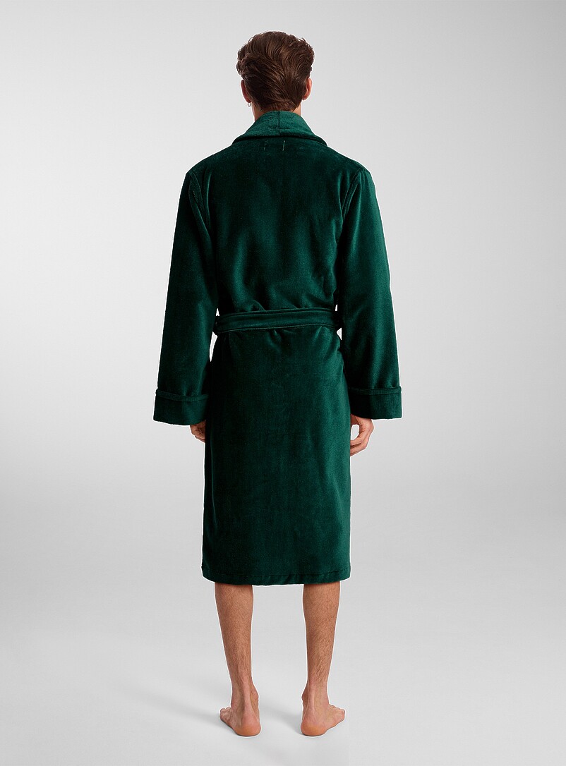 Veste De Smoking En Velours Vert Pour Homme - Fait Main, Avec Ceinture, Pour Soirée Ou Détente