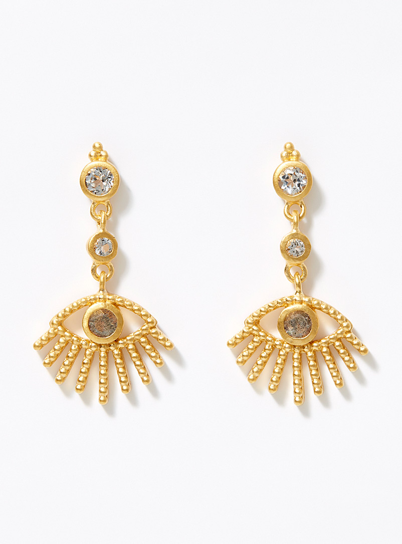Satya Assorted Semi-precious stone evil eye earrings for women
