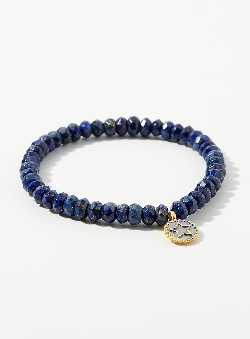 Satya Patterned Yellow Small blue star bracelet for women