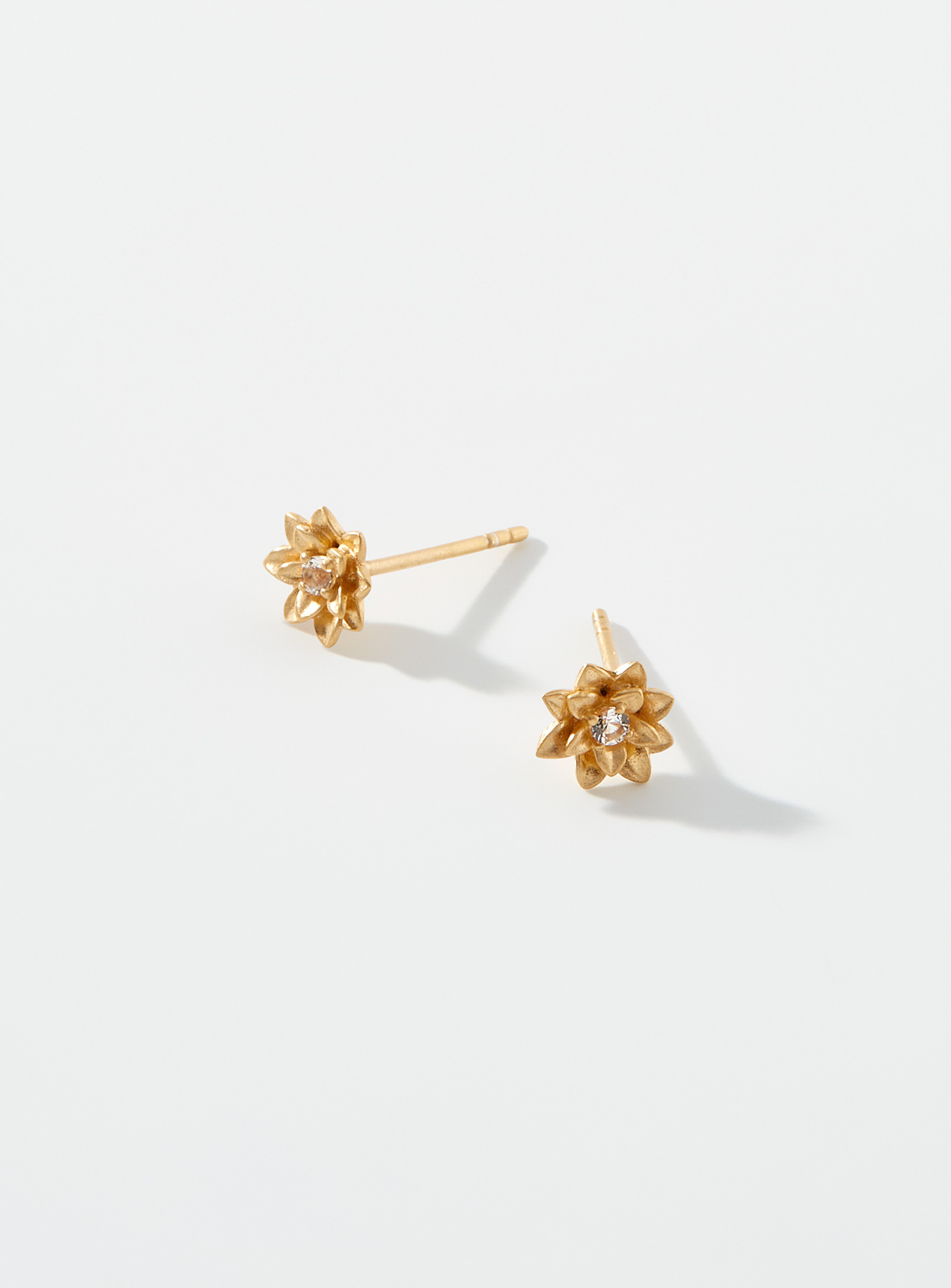 Satya Lotus Flower Earrings In Gold