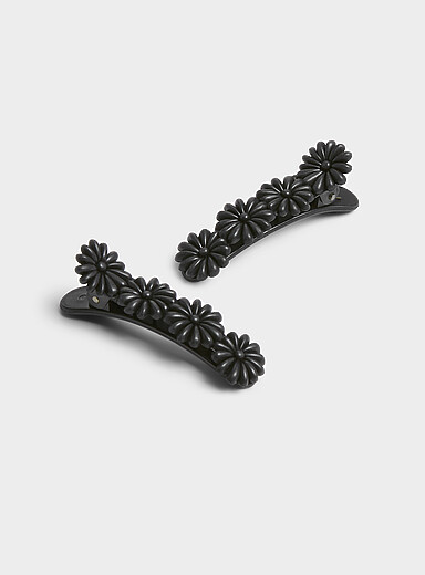 Floral matte clips Set of 2