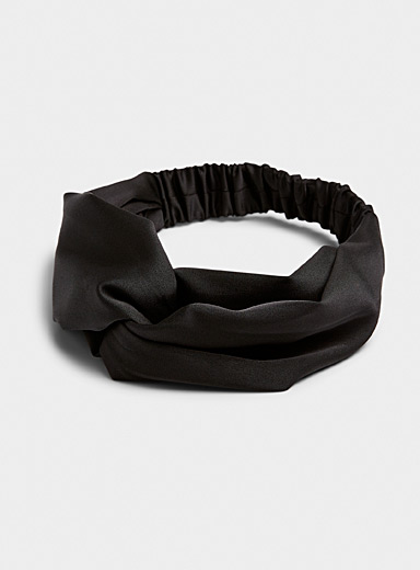 Faux-linen braided headband, Simons