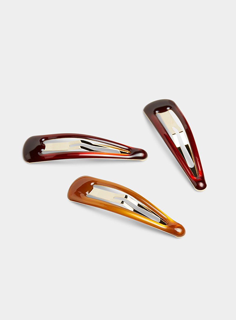 Shiny minimalist barrettes Set of 3 product image (primary)