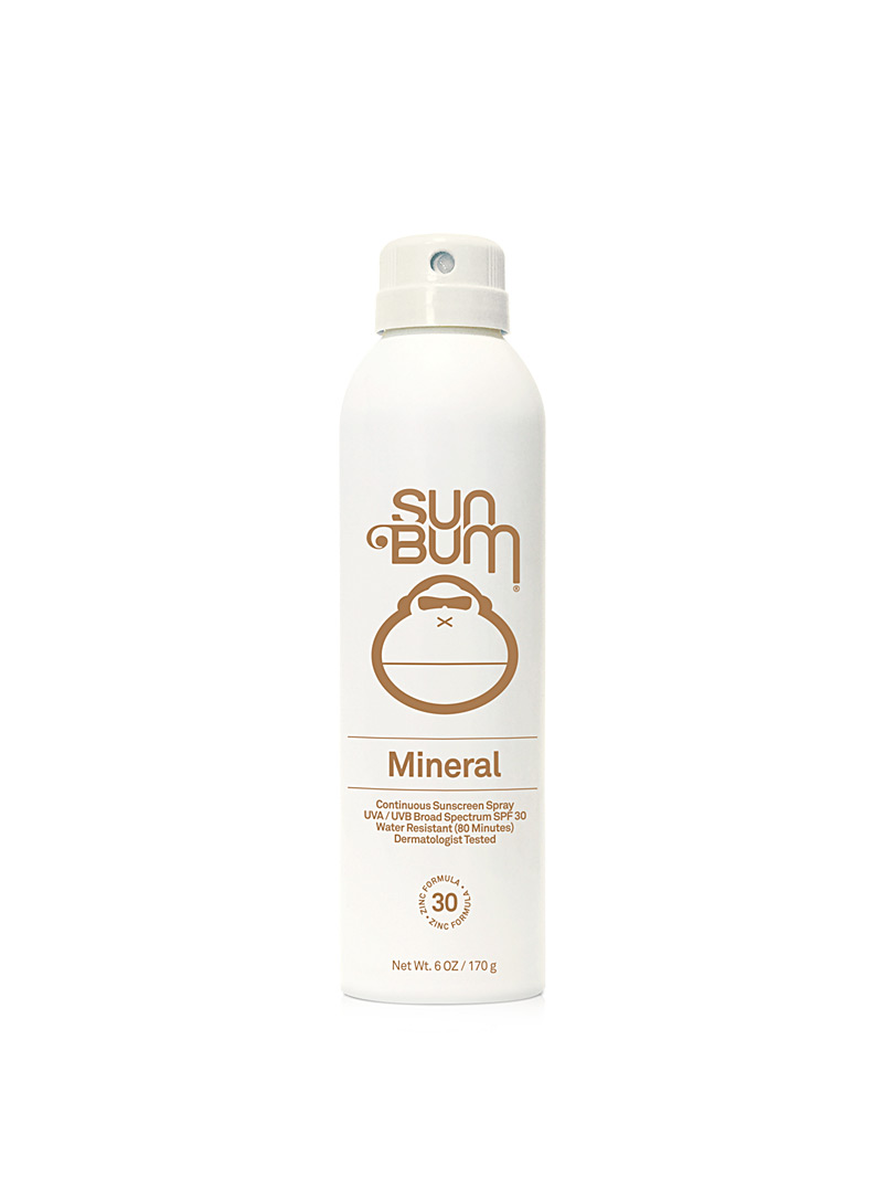 Sun Bum: L'écran solaire minéral en aérosol FPS 30 Blanc pour homme