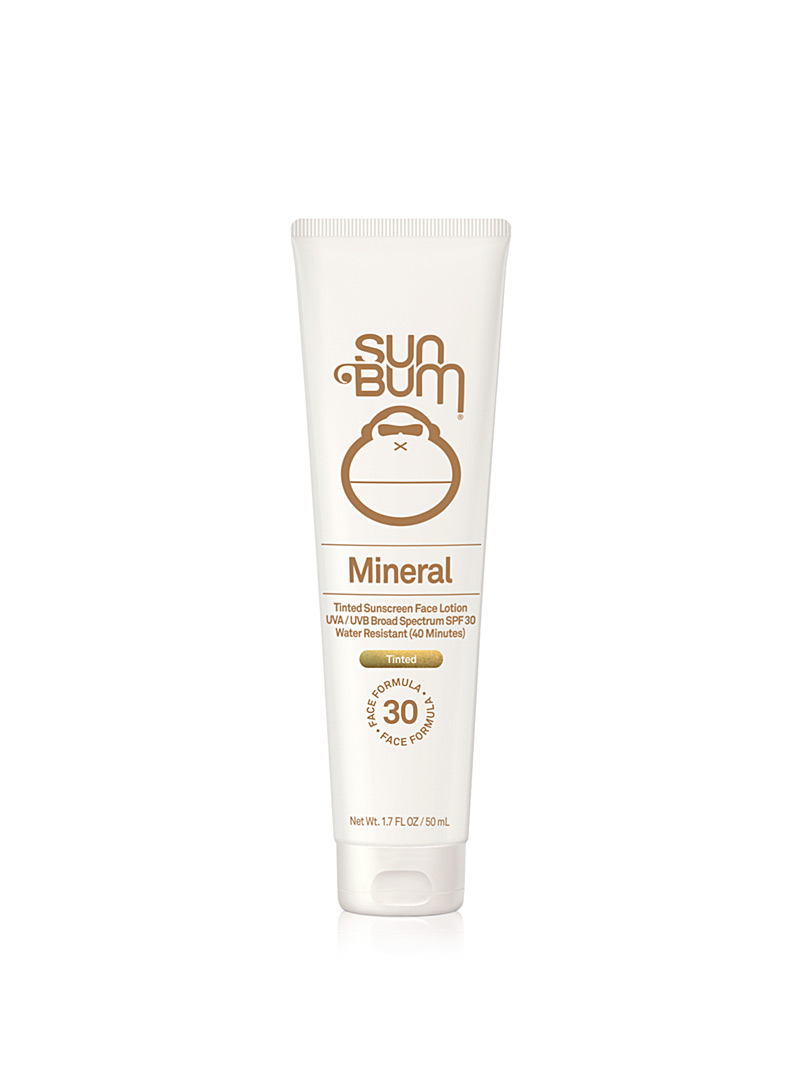Sun Bum: La lotion solaire minérale teintée pour le visage FPS 30 Blanc pour homme