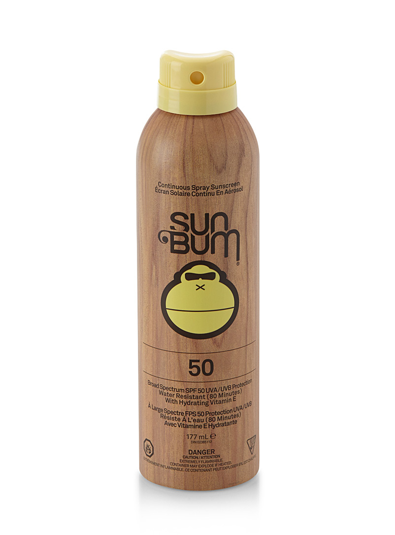 Sun Bum Light Brown SPF 50 spray sunscreen for men