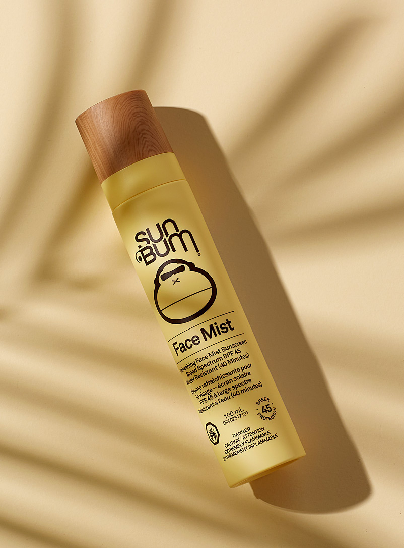 Sun Bum Light Yellow SPF 45 sunscreen face mist for men