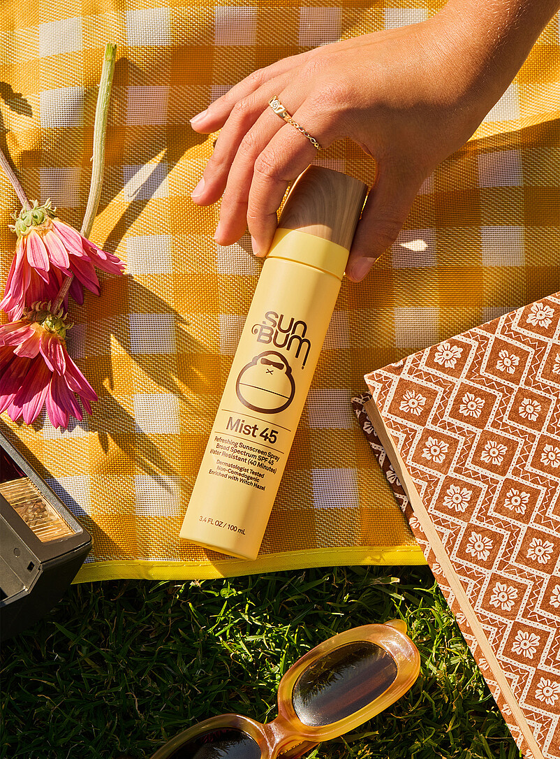 Sun Bum: La brume solaire pour le visage FPS 45 Jaune pour homme