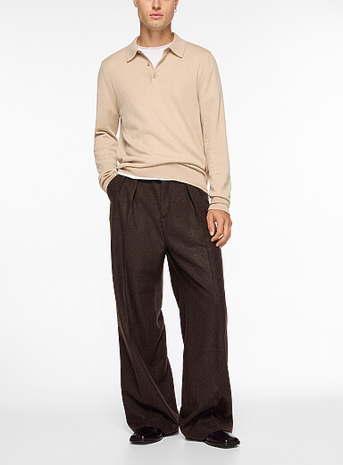 Filippa K Brown Milo brown flannel pant for men