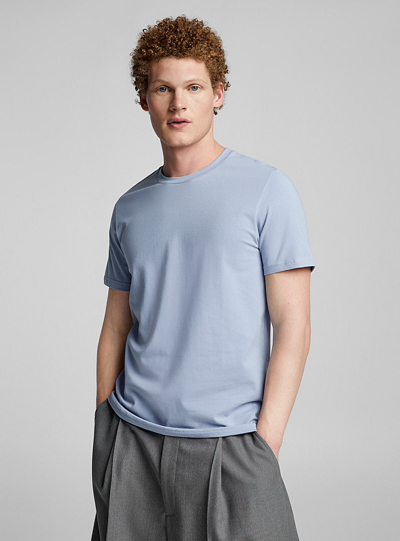 Filippa K Blue Plain stretch organic cotton T-shirt for men