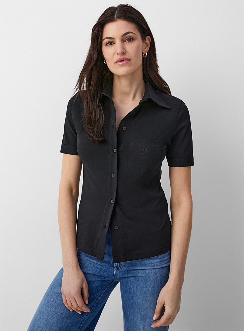 Filippa K Black Patch pocket shirt T-shirt for women