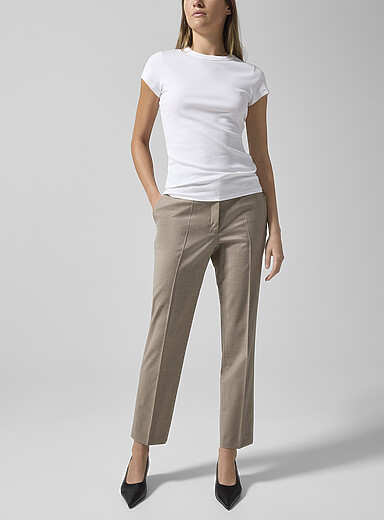 Filippa K: Le pantalon &eacute;troit en laine Emma Sable pour femme