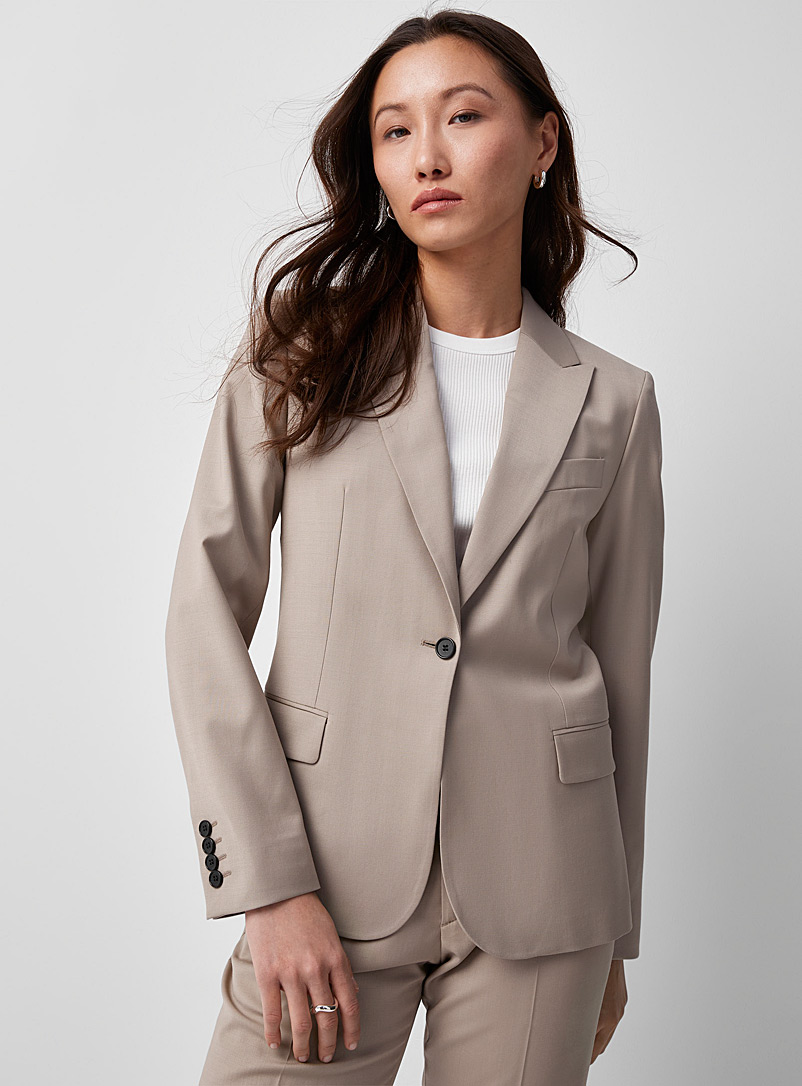 Dark Beige Pantsuit for Women, Women's Formal Wear and Office Suit, Beige  Blazer Trouser Suit for for Women, Regular Fit Pants and Blazer -   Denmark
