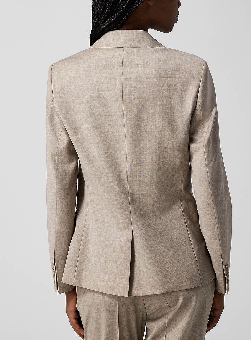 Filippa K Black Sasha stretch cool wool fitted blazer for women