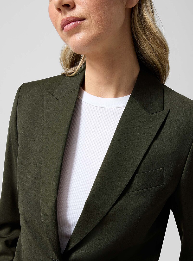Filippa K Black Sasha stretch cool wool fitted blazer for women