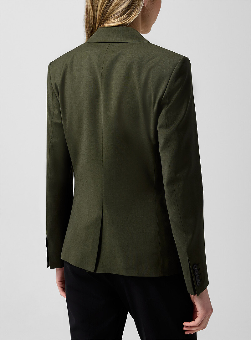 Filippa K Black Sasha stretch cool wool fitted blazer for women