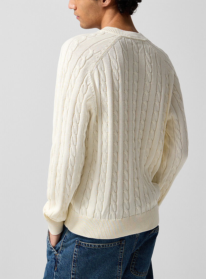 Cable-knit V-neck sweater product image 2