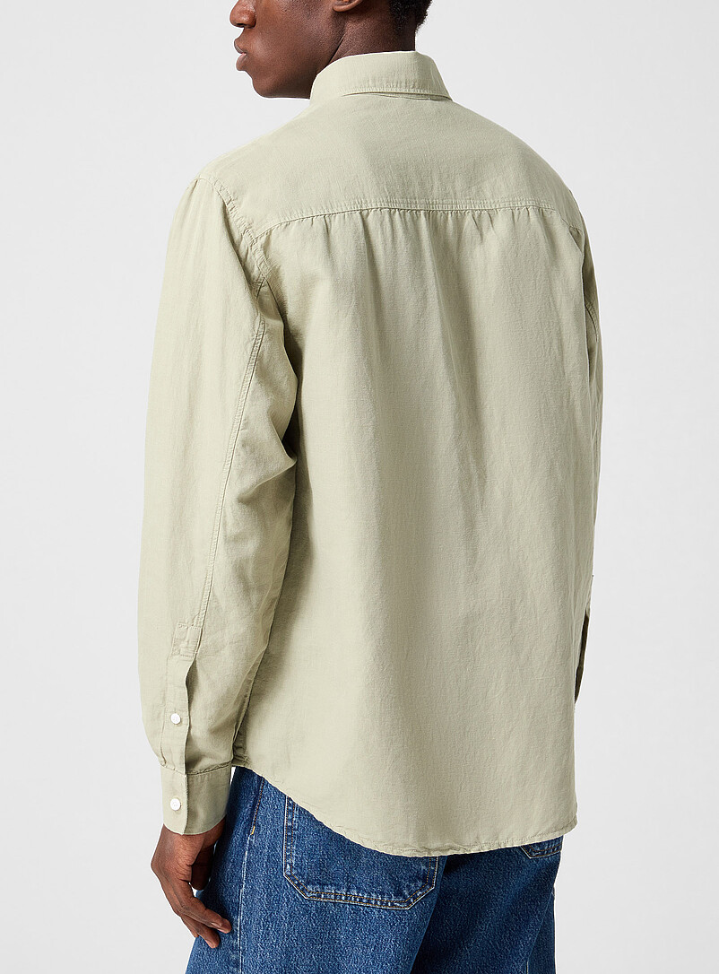Buttoned points cotton-linen shirt product image 2