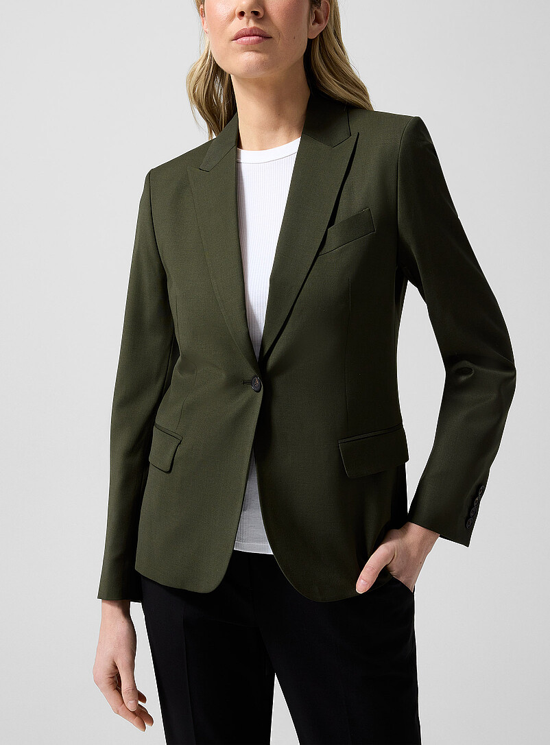 Sasha Stretch Cool Wool Fitted Blazer