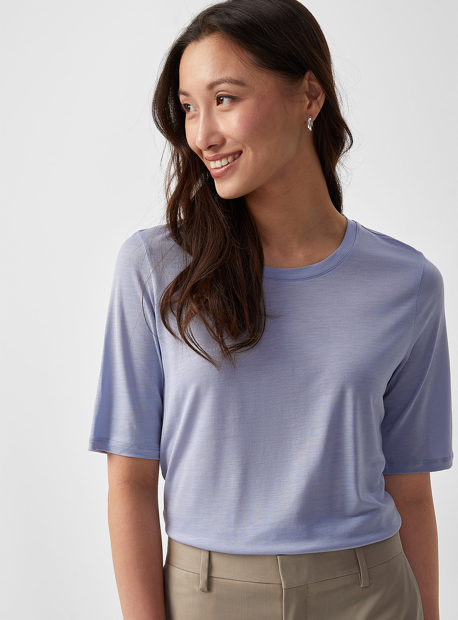 Filippa K - Women's Elena soft blue lyocell T-shirt