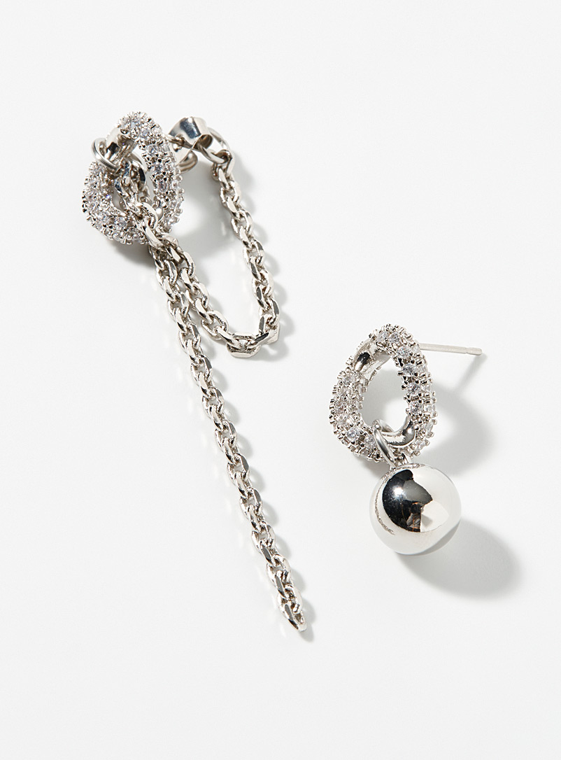 Justine Clenquet Silver Gordon earrings for women