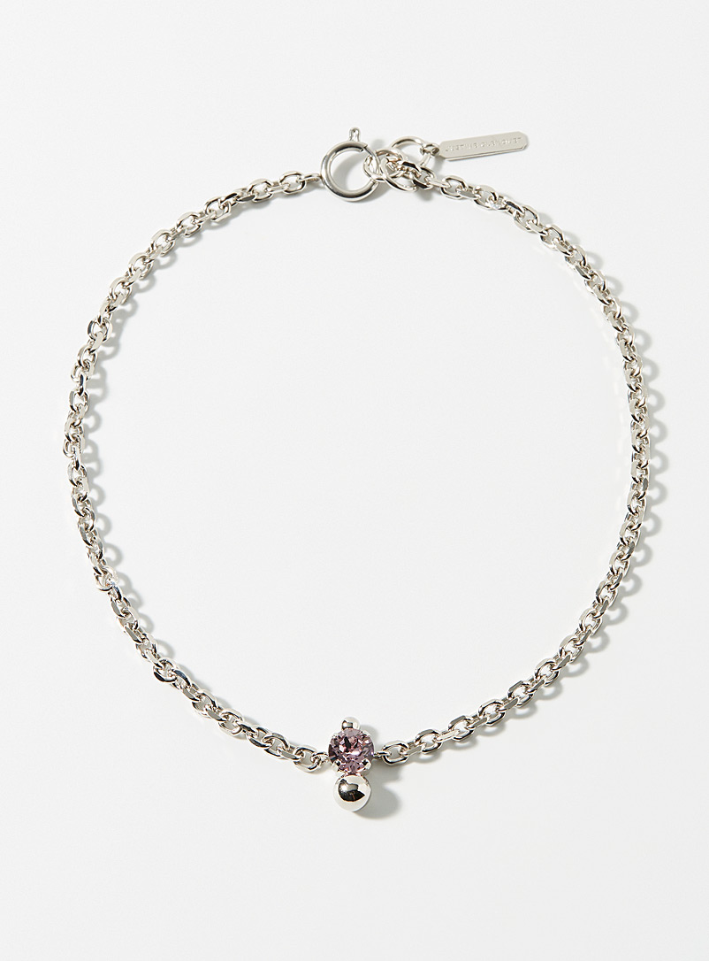 Justine Clenquet Silver Nate choker for women