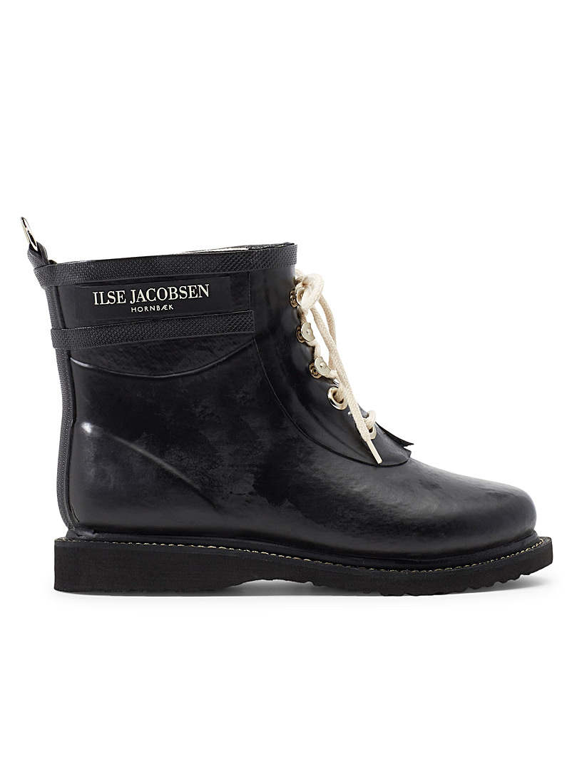 Ilse Jacobsen Black Ankle-length rain boots Women for women