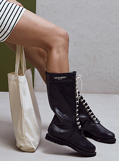 Long lace-up rain boots | Ilse Jacobsen 