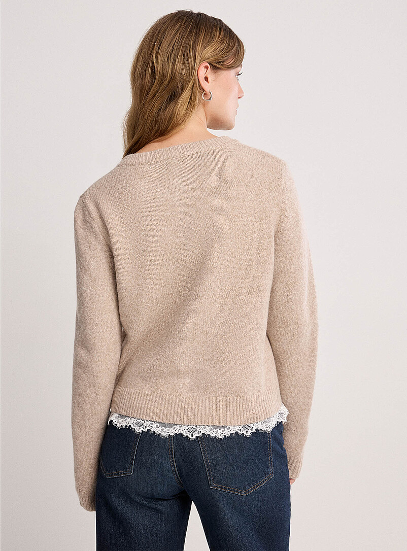Iridescent buttons lace trim cardigan | Lyla + Luxe | Shop Women's
