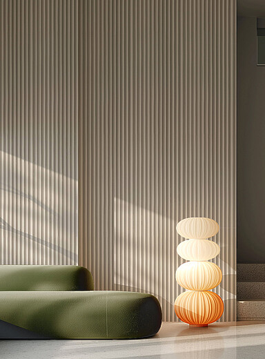 Grooved effect wallpaper strip