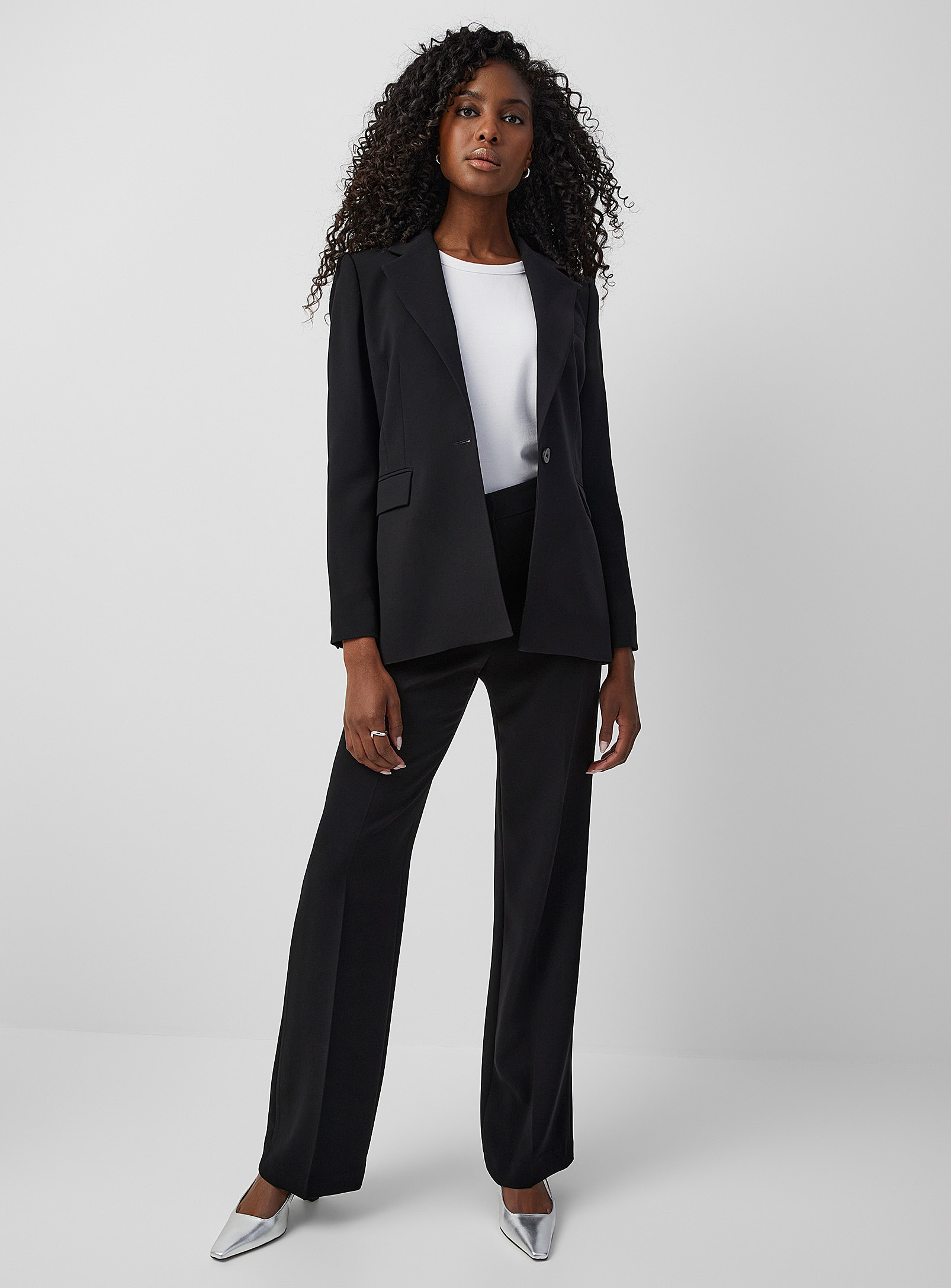 Shop Judith & Charles Lille Straight-leg Pant In Black
