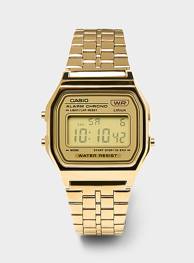Gold vintage digital watch