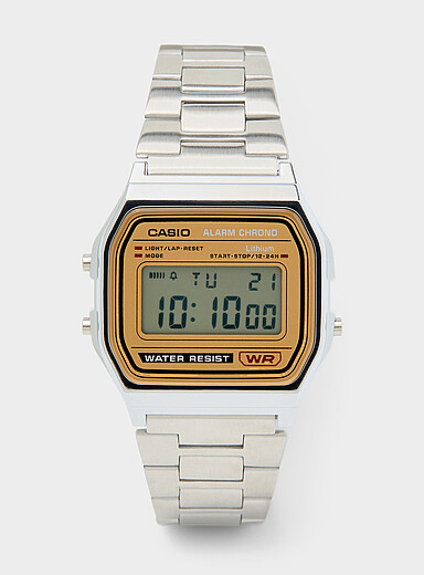La montre num&eacute;rique vintage ocre