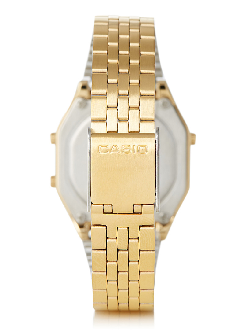 Casio: La petite montre numérique vintage Jaune or pour femme