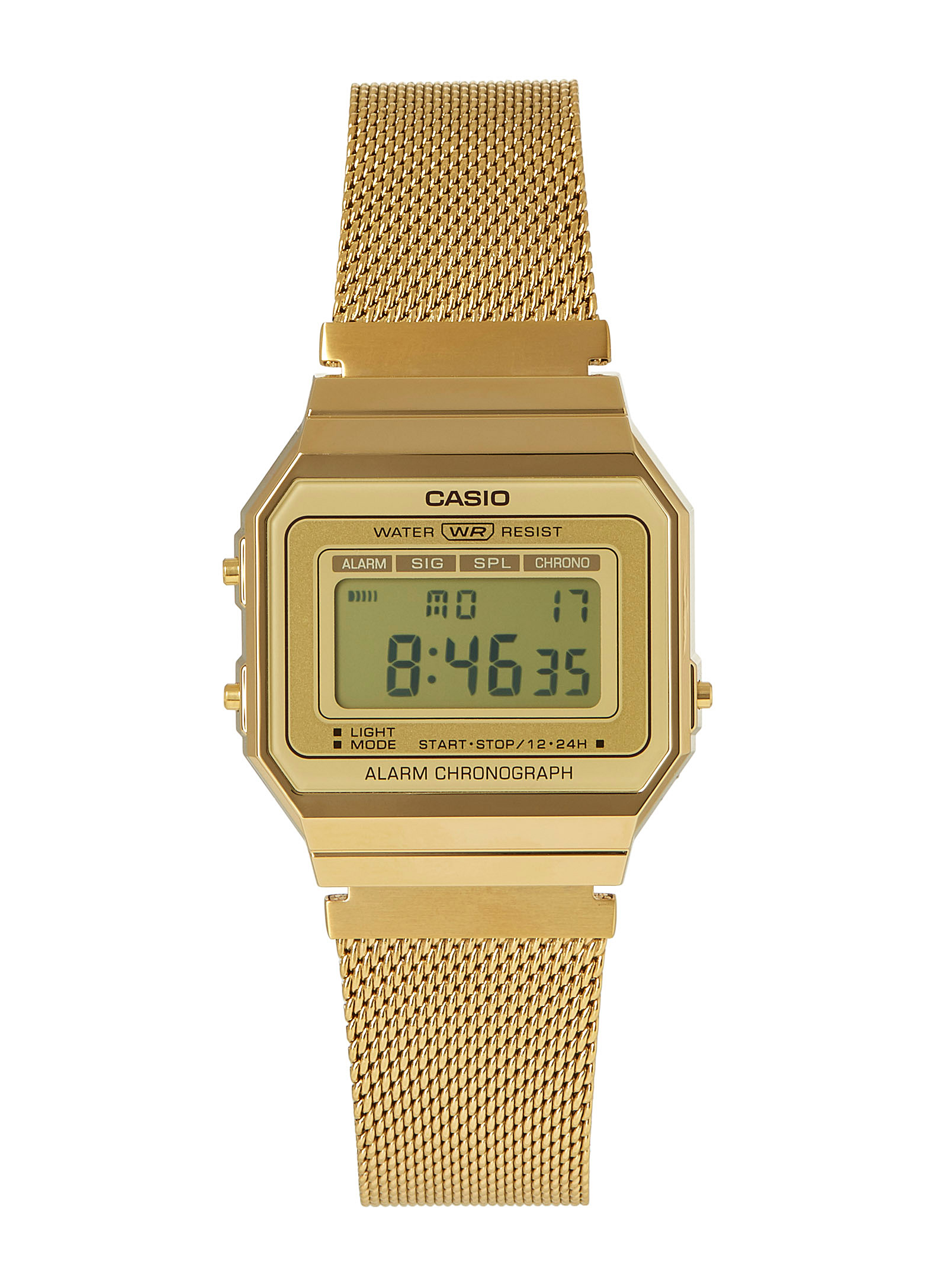 Casio Retro Gold Digital Watch In Golden Yellow
