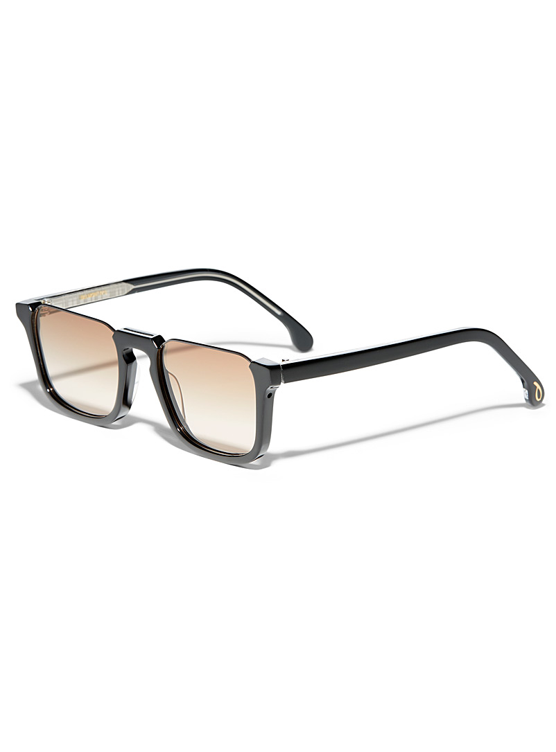 Paul Smith: Les lunettes de soleil carrées Belmont Noir à motifs pour homme